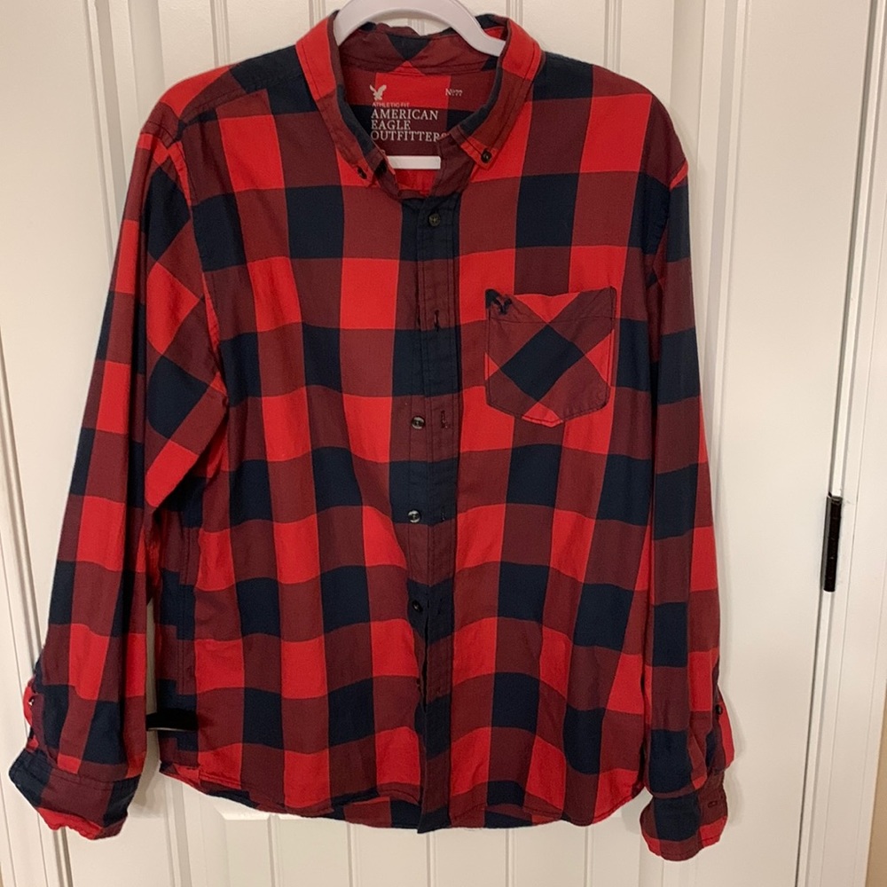 American Eagle Red/Dark Blue Flannel